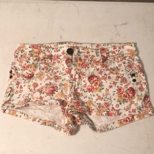 Mossimo Supply Co floral denim shorts